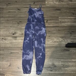 Blue Tie-Dye Jumpsuit
